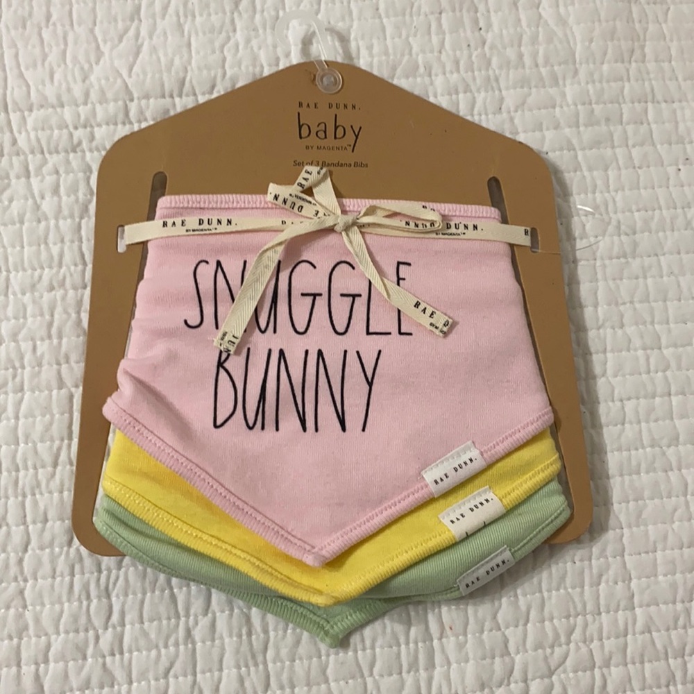 New Easter Rae Dunn Bibs Set of 3 NWT